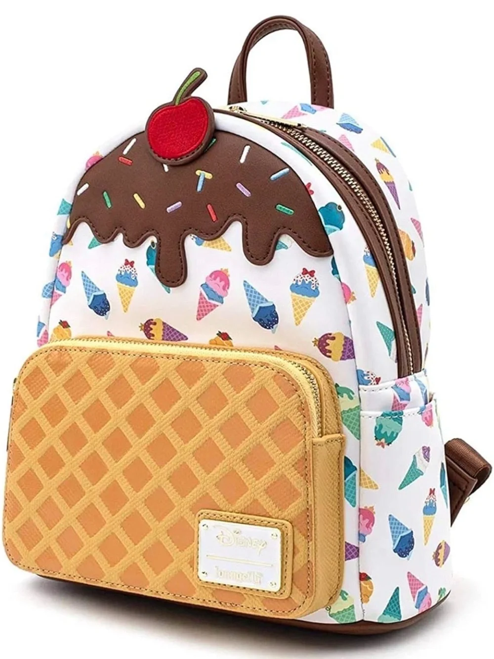 Disney Princess Ice Cream Cone Mini Backpack - Brown & White